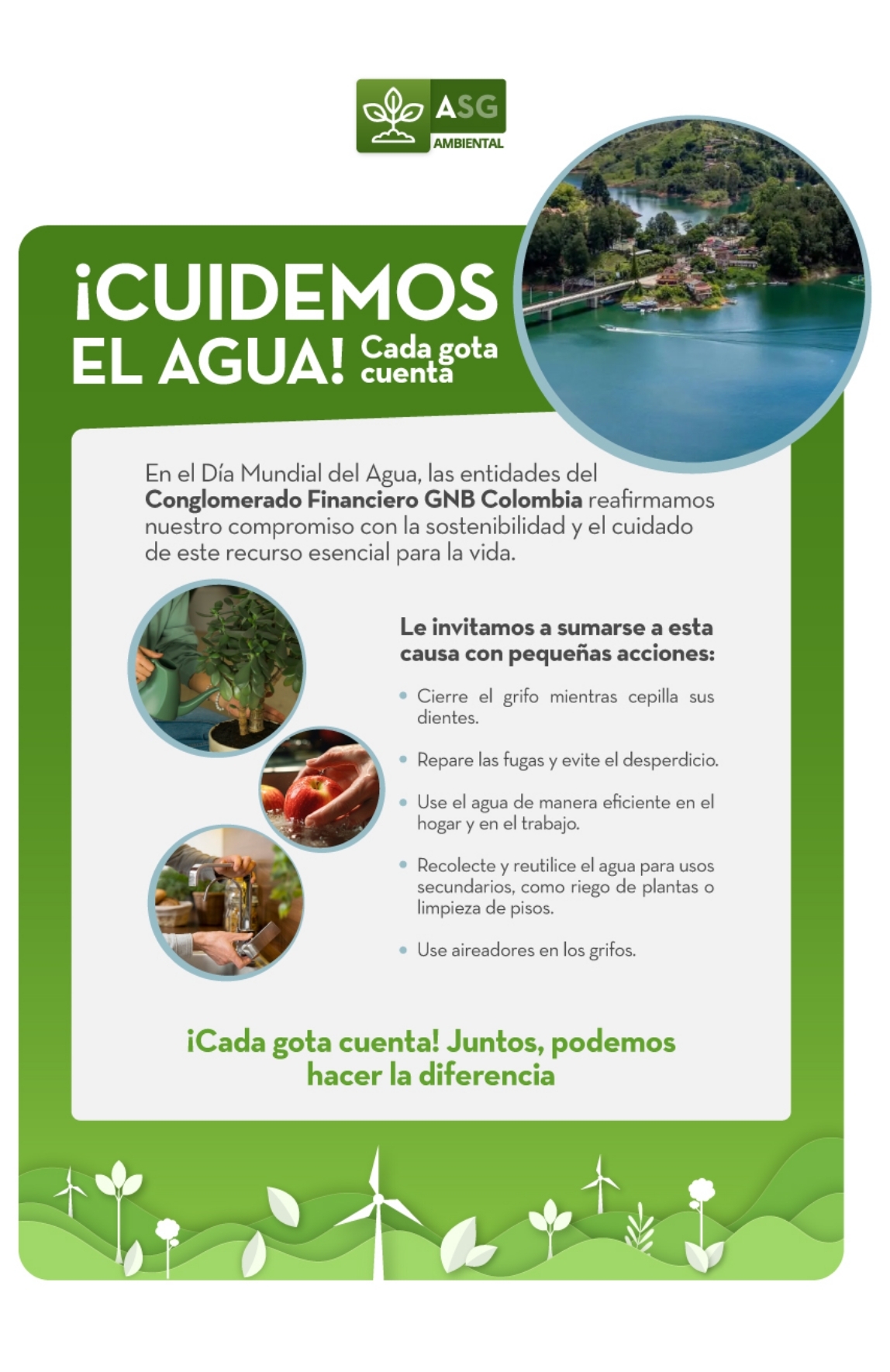 Cuidemos el agua, cada gota cuenta