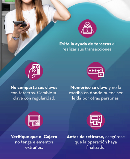 Evite la ayuda de terceros al realizar sus transacciones.