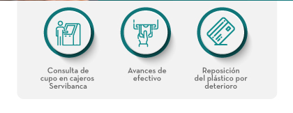 Consulta de cupo en cajeros Servibanca | Avances de efectivo | Reposición del plástico por deterioro