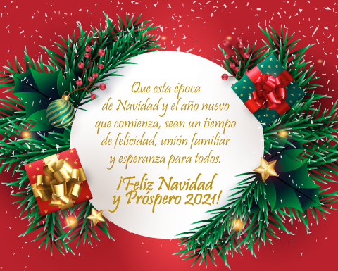 ¡Feliz Navidad y Próspero 2021!