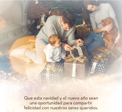 Que esta navidad y el nuevo año sean una oportunidad para compartir felicidad con nuestros seres queridos.