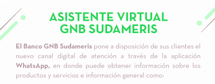 ASISTENTE VIRTUAL GNB SUDAMERIS