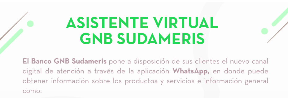 ASISTENTE VIRTUAL GNB SUDAMERIS