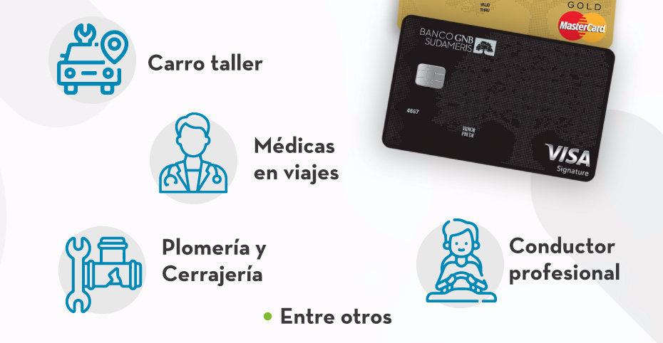 Carro taller, Médicas en viajes, Plomería y Cerrajería, Conductor profesional, Entre otros