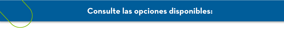 Consulte las opciones disponibles: