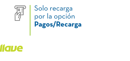 Solo recarga por la opción Retiro + Recarga
