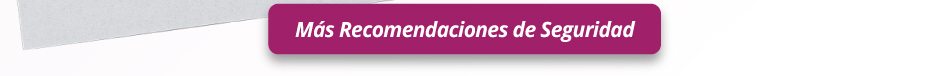 Más Recomendaciones de Seguridad