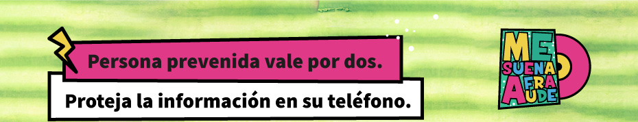 Persona prevenida vale por dos.
                                    Proteja la información en su teléfono.
