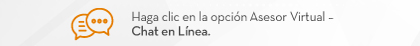 Haga clic en la opción Asesor Virtual - Chat en Línea.
